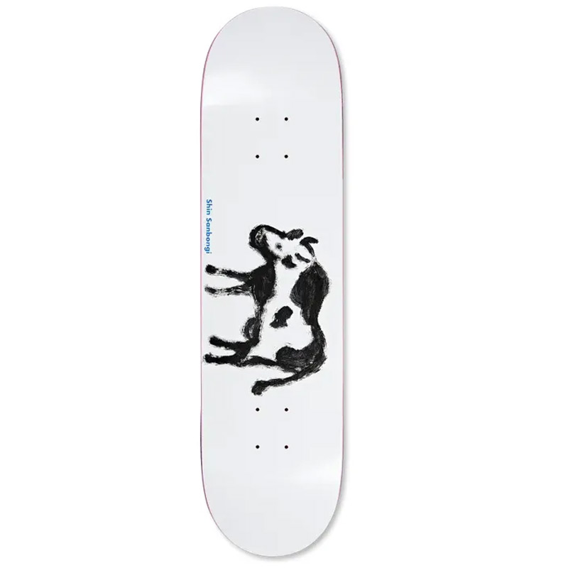 Polar Shin Sanbongi Cow & Devil Skateboard Deck Various Stains 8.125