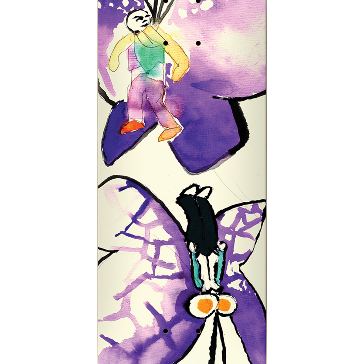 Krooked Una Butterflies Skateboard Deck 8.28 Krooked Una Butterflies Skateboard Deck 8.28