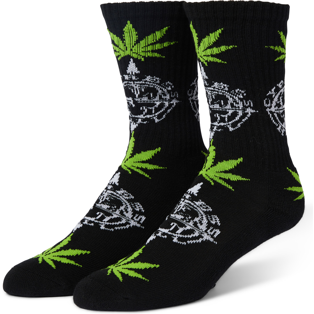 HUF X Cypress Hill Compass Plantlife Socks Black HUF X Cypress Hill Compass Plantlife Socks Black