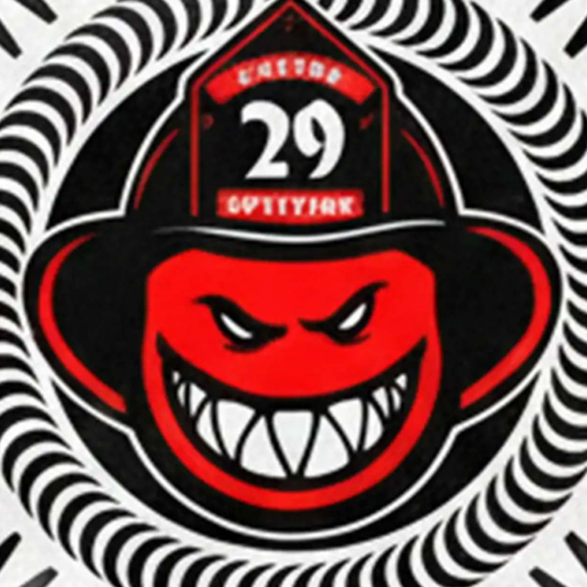 Spitfire x SFFD Engine 29 Firefighters Cross Sticker