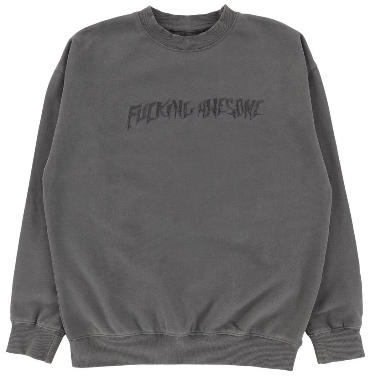 Fucking Awesome Distressed Stamp Crewneck Sweater Black