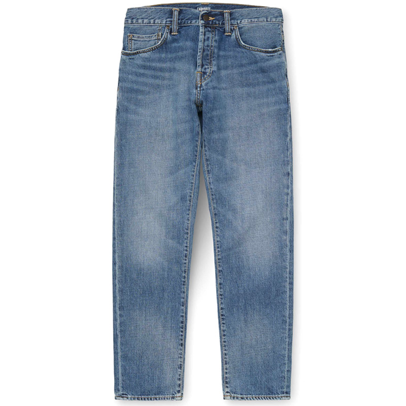Carhartt WIP Klondike Pants Blue Mid Used Wash Carhartt WIP Klondike Pants Blue Mid Used Wash