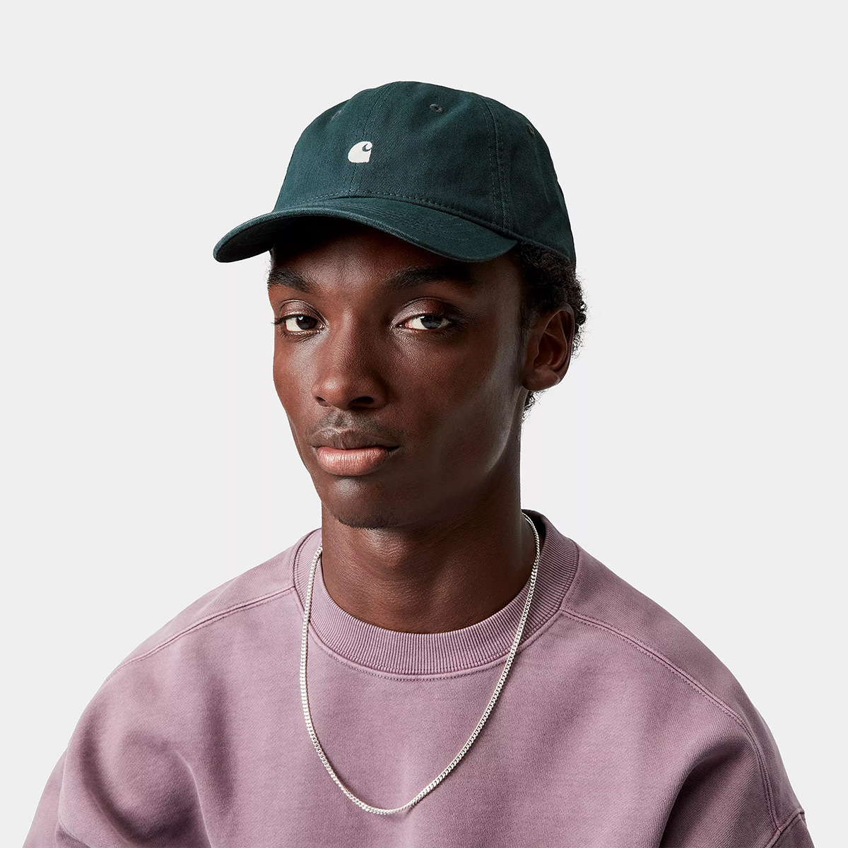 Carhartt WIP Madison Logo Cap Deep Lagoon/White