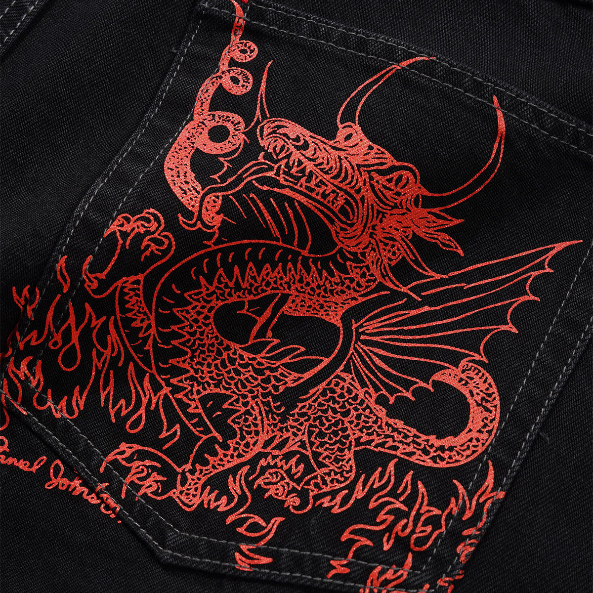 Butter Goods x Daniel Johnston Dragon Denim Short Washed Black