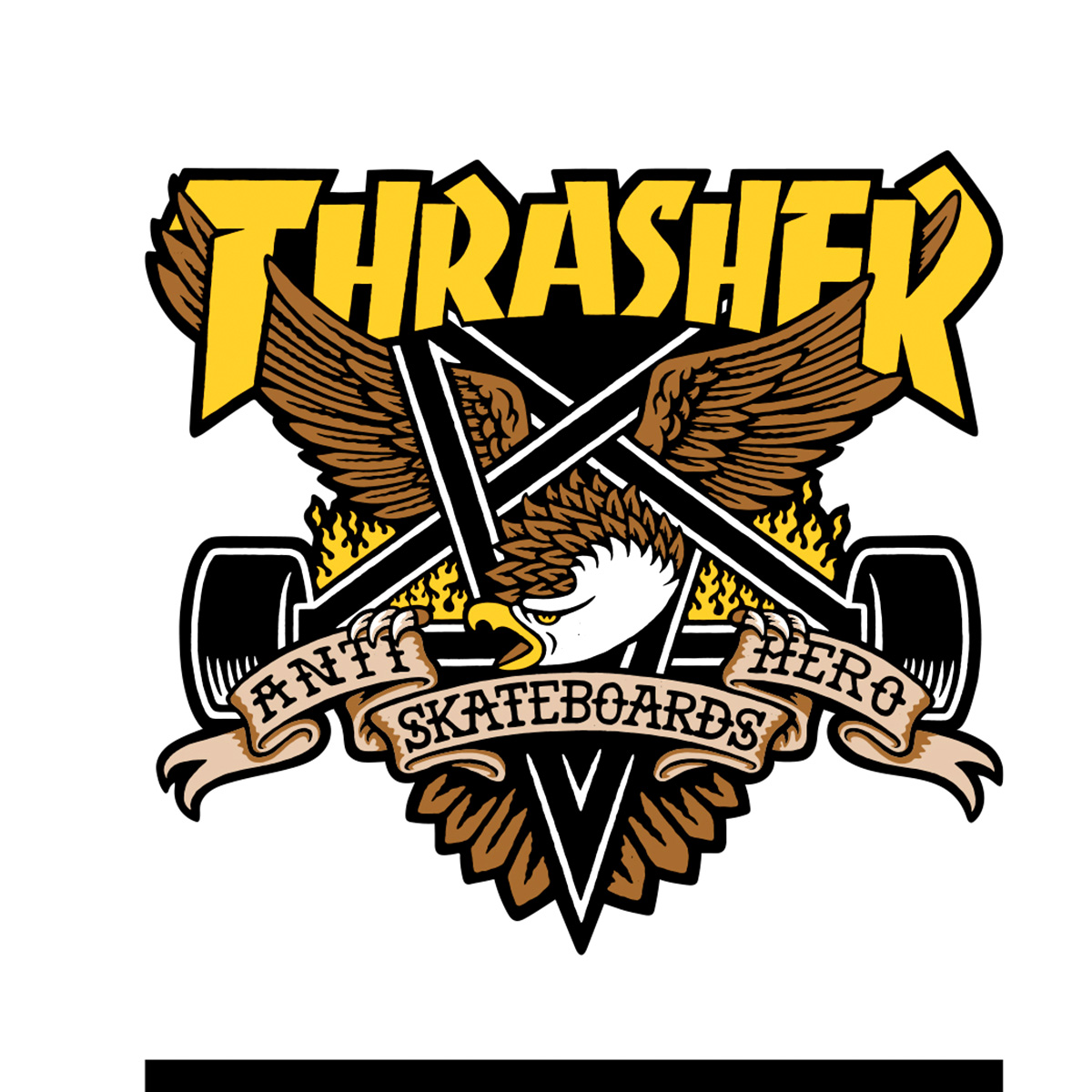 Thrasher X Antihero Sticker Multi Thrasher X Antihero Sticker Multi