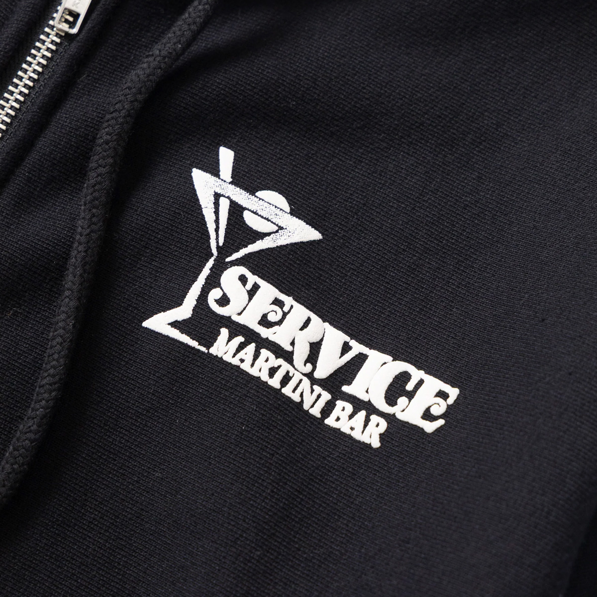 Service Works Martini Zipper Hooded Sweater Black Service Works Martini Zipper Hooded Sweater Black