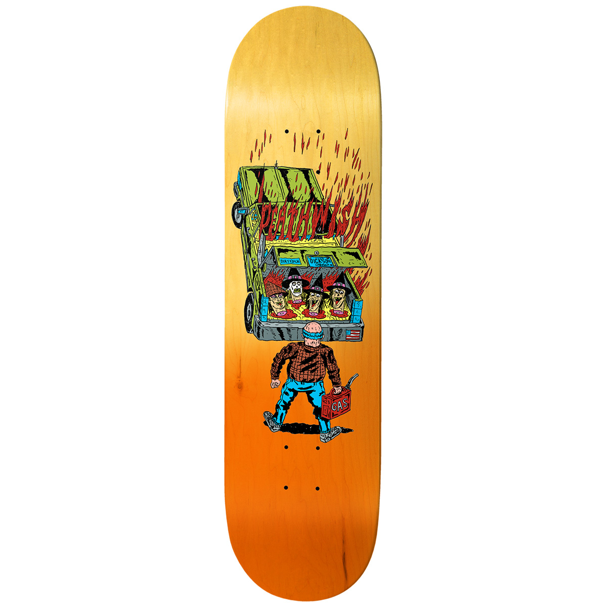 Deathwish Dickson Full Heat Skateboard Deck 8.25 Deathwish Dickson Full Heat Skateboard Deck 8.25