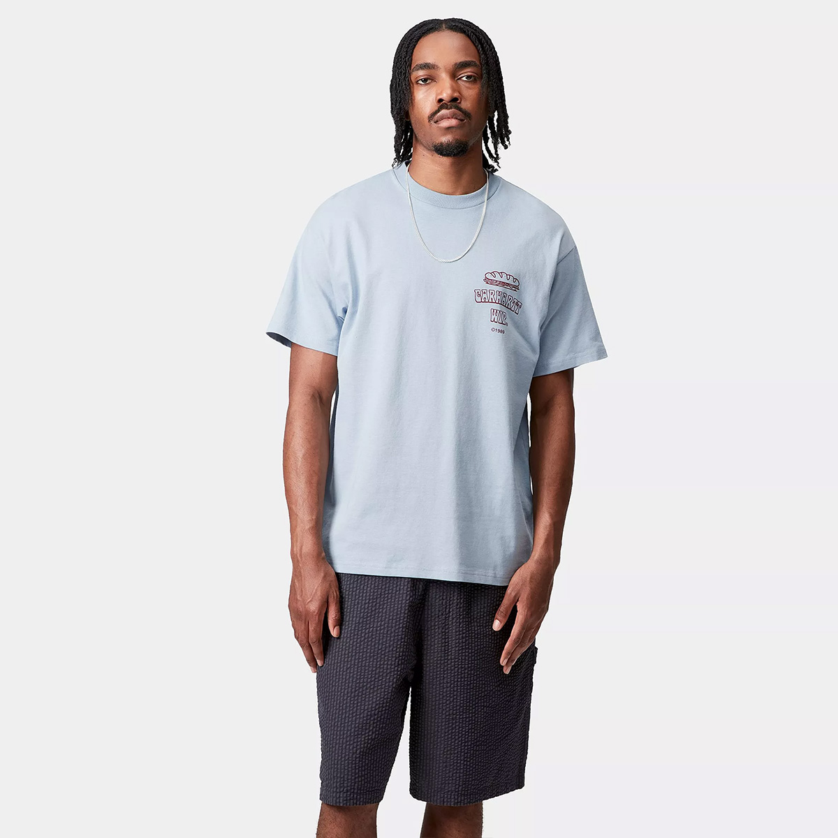 Carhartt WIP Sandwich T-Shirt Blue Fog Carhartt WIP Sandwich T-Shirt Blue Fog