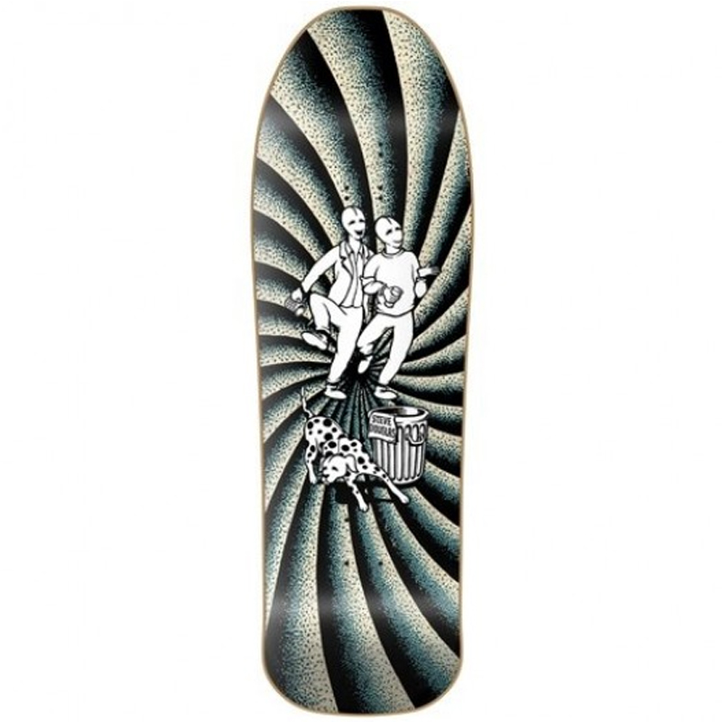 New Deal Douglas Chums Metallic Heat Transfer Skateboard Deck Black Fade 9.75