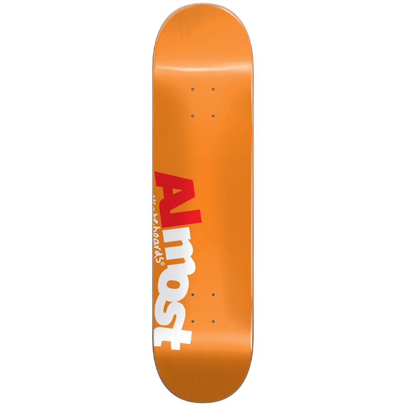Almost Most HYB Skateboard Deck Orange 8.0