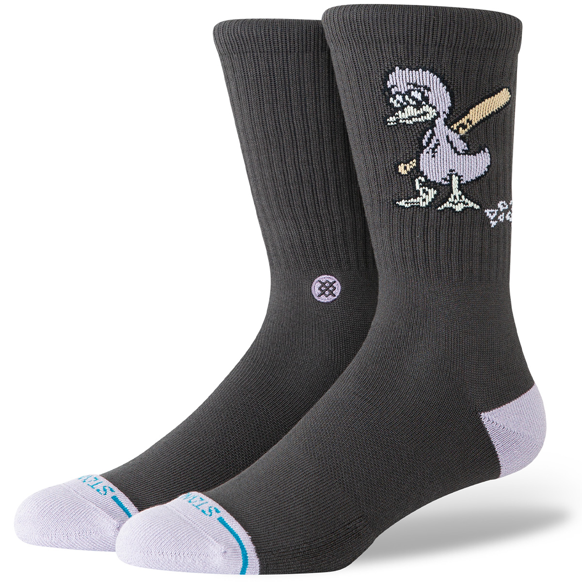 Stance Lights Out Crew Socks Charcoal