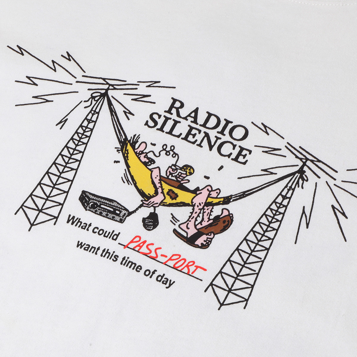 Pass Port Radio Silence T-shirt White Pass Port Radio Silence T-shirt White