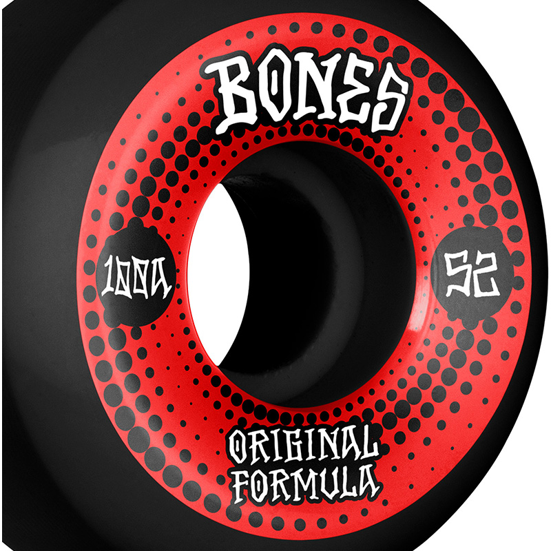 Bones 100's Originals V5 Sidecut Wheels 100a Black 52mm Bones 100's Originals V5 Sidecut Wheels 100a Black 52mm