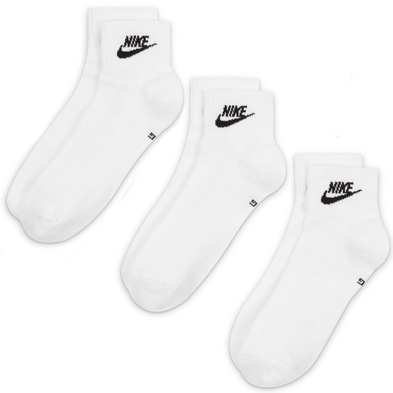 Nike SB Everyday Essential Ankle Socks White/Black 3-Pack Nike SB Everyday Essential Ankle Socks White/Black 3-Pack