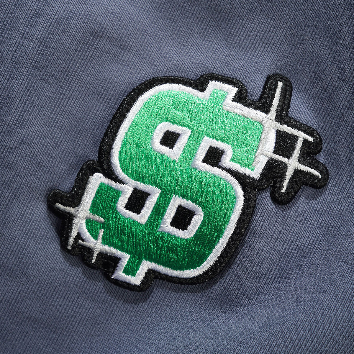 Cash Only Service Zip-Thru Hooded Sweater Washed Navy