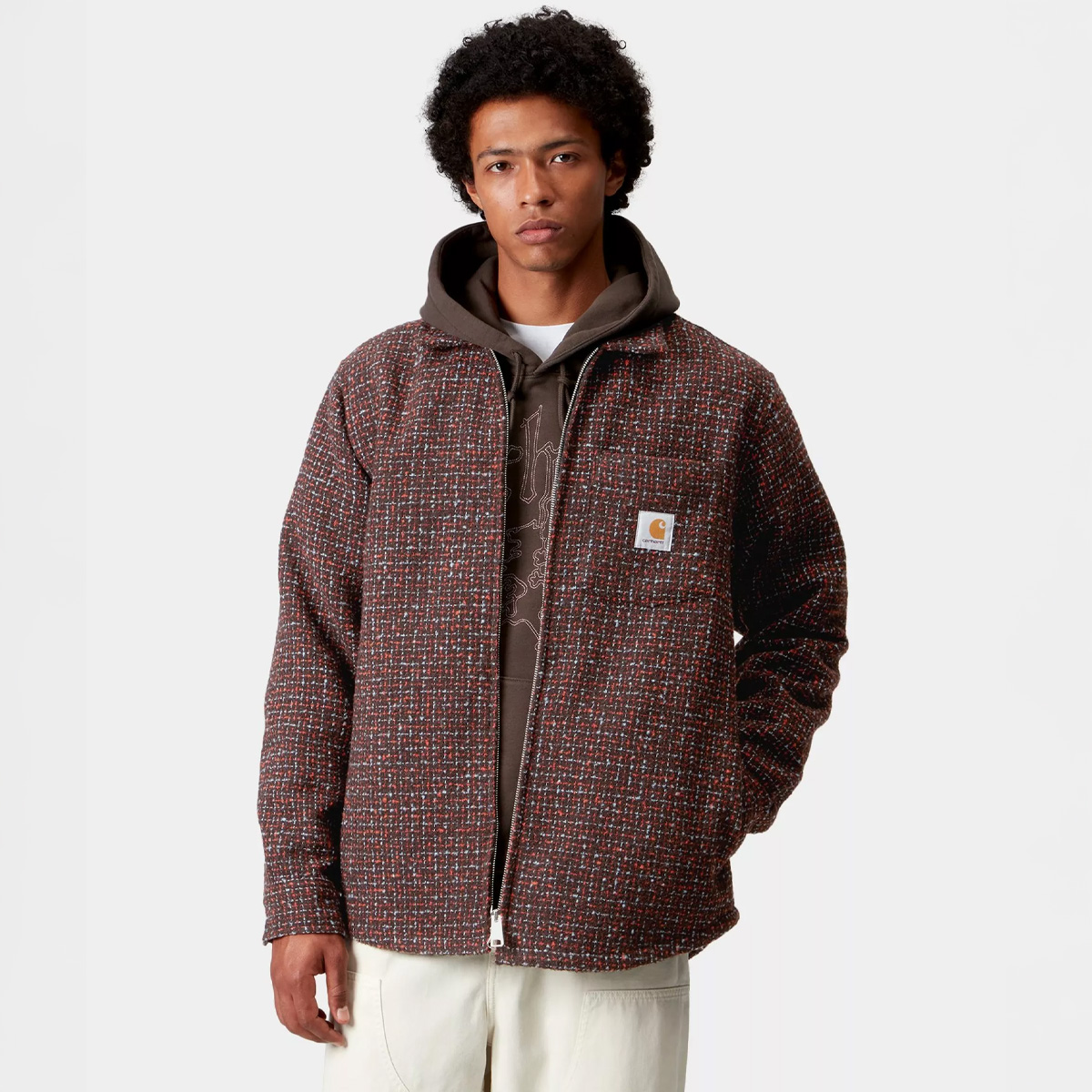 Carhartt WIP Bellamy Shirt Jacket Bellamy Check Tobacco