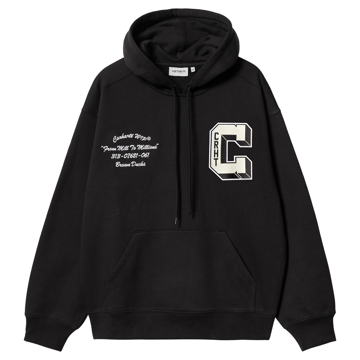 Carhartt WIP Hooded Brown Ducks Sweater Black