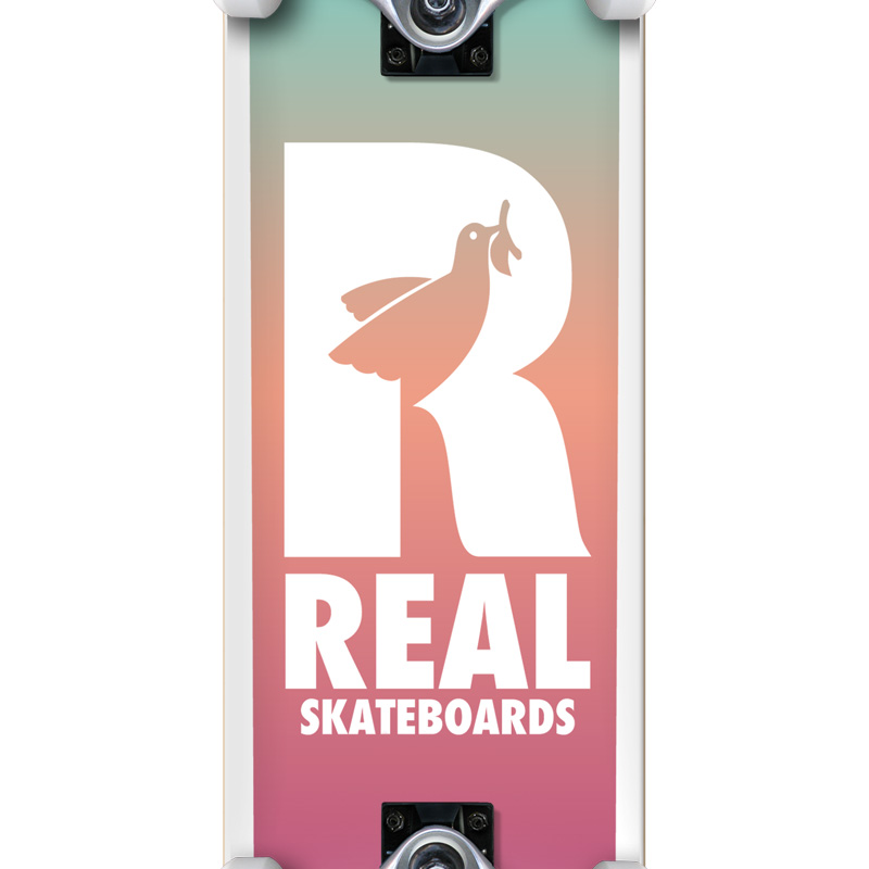 Real Be Free Fades LG Complete Skateboard .8.0