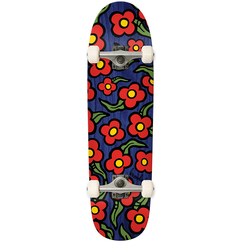 Krooked Wildstyle Flowers Shaped Complete Skateboard 8.88