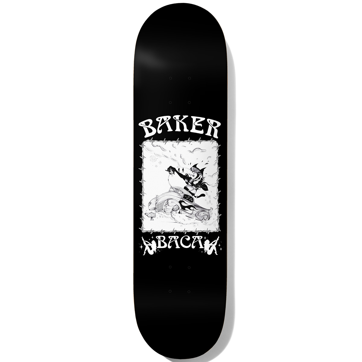 台湾製無地黒デッキテープ付き BAKER ベーカースケートボード 8.0