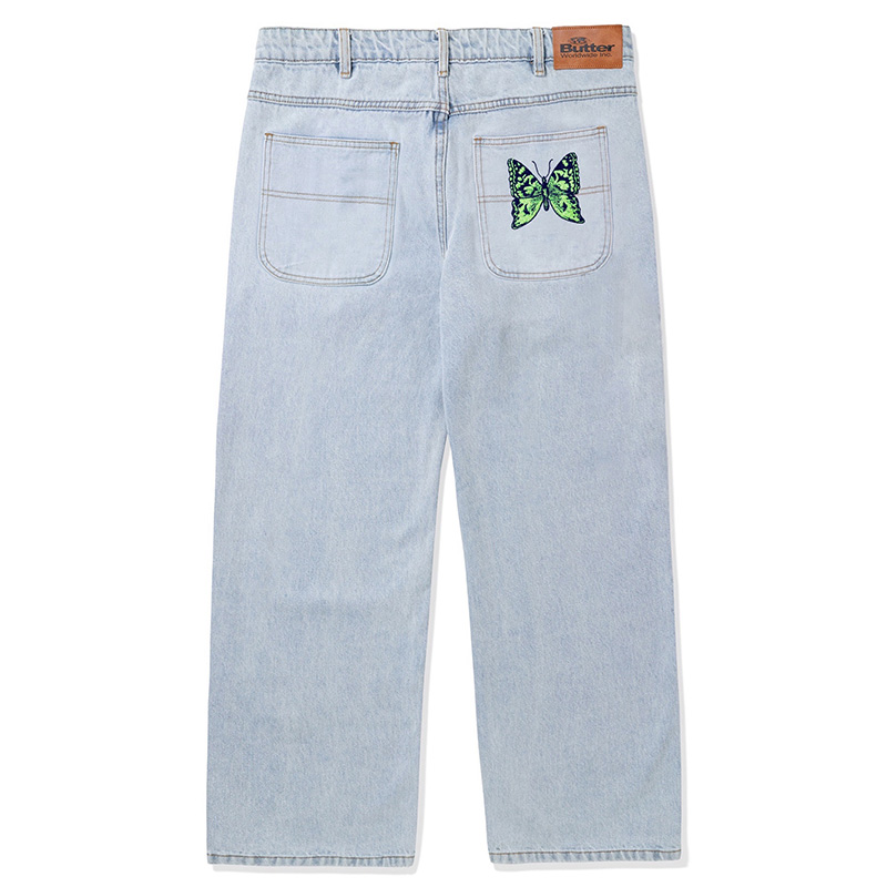 Butter Goods Butterfly Denim Jeans Light Blue Butter Goods Butterfly Denim Jeans Light Blue