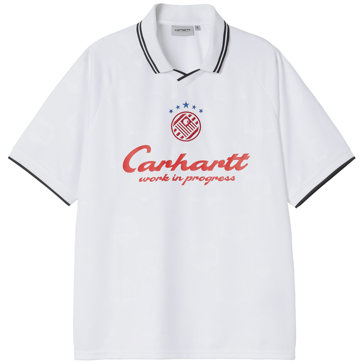 Carhartt WIP Terrace Football T-Shirt Heart Train Jacquard White 