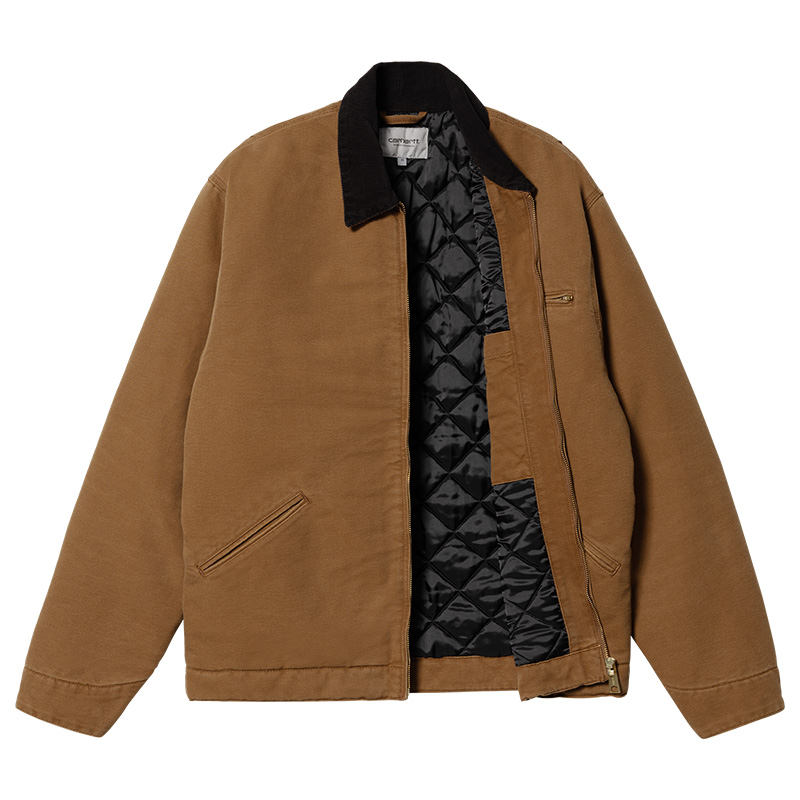 Carhartt WIP OG Detroit Jacket Deep H Brown/Black Aged Canvas