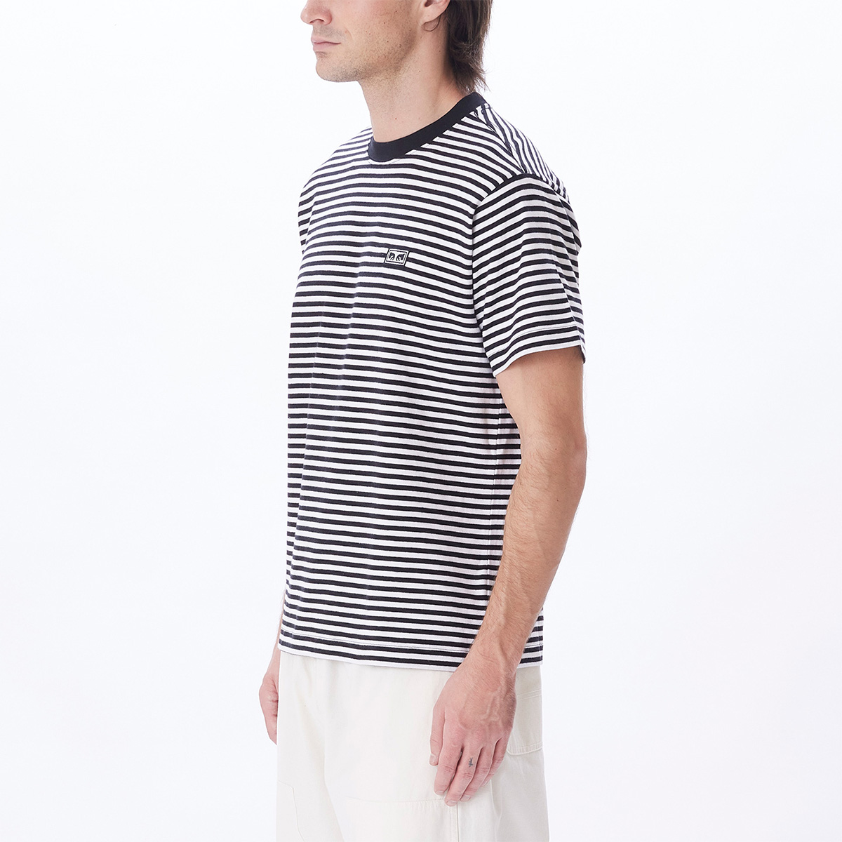 Obey Established Works Eyes Stripe Shirt Black