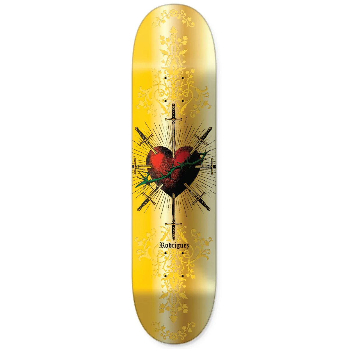 Primitive Paul Rodriguez Saint Skateboard Deck Gold 8.5