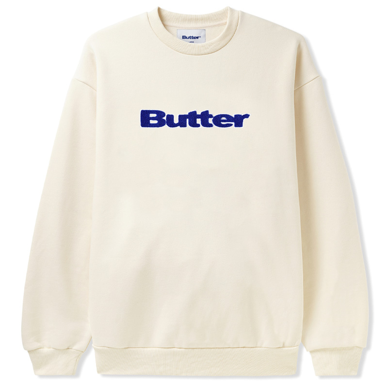Butter Goods Chenille Applique Crewneck Sweater Bone M 1124917 M