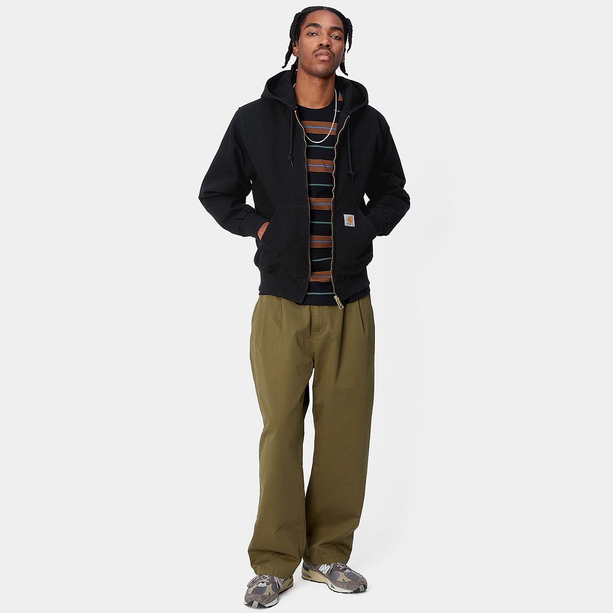Carhartt WIP Active Jacket Black Aged Canvas