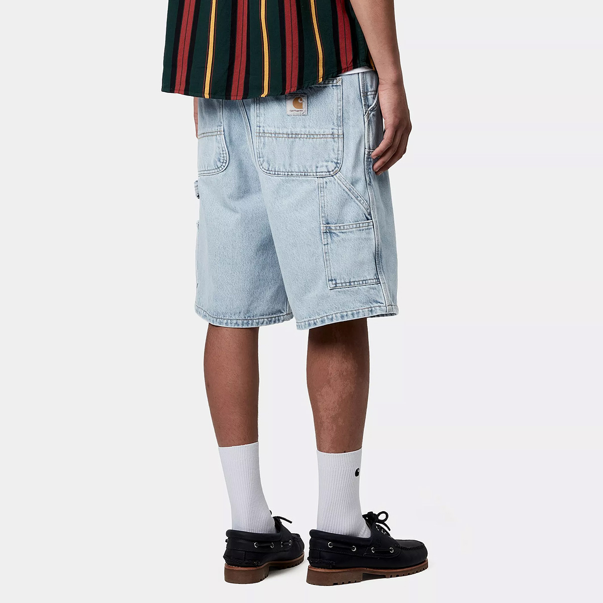 Carhartt WIP Double Knee Short Blue Heavy Stone Bleached Carhartt WIP Double Knee Short Blue Heavy Stone Bleached
