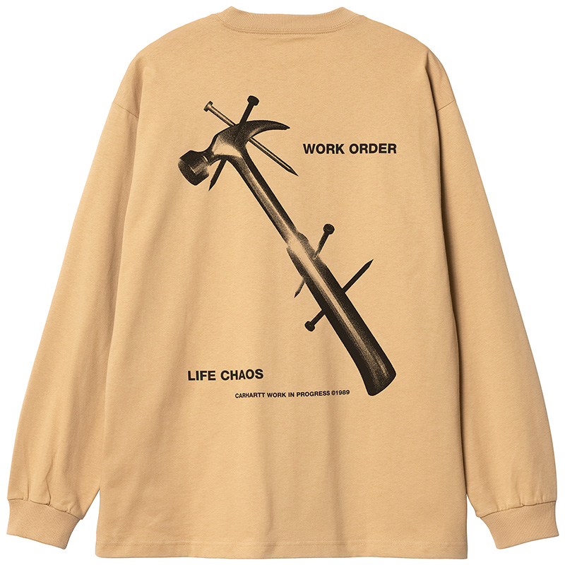 Carhartt WIP Reverse Hammer Longsleeve T-Shirt Dusty H Brown Carhartt WIP Reverse Hammer Longsleeve T-Shirt Dusty H Brown