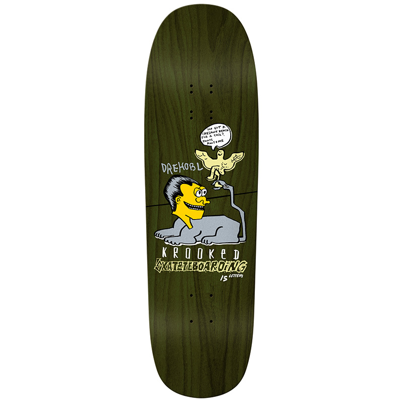 Krooked Drehobl Cresant Skateboard Deck 9.25 Krooked Drehobl Cresant Skateboard Deck 9.25