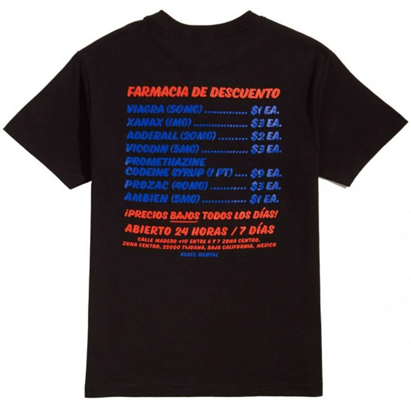 Skate Mental Farmacia T-Shirt Black