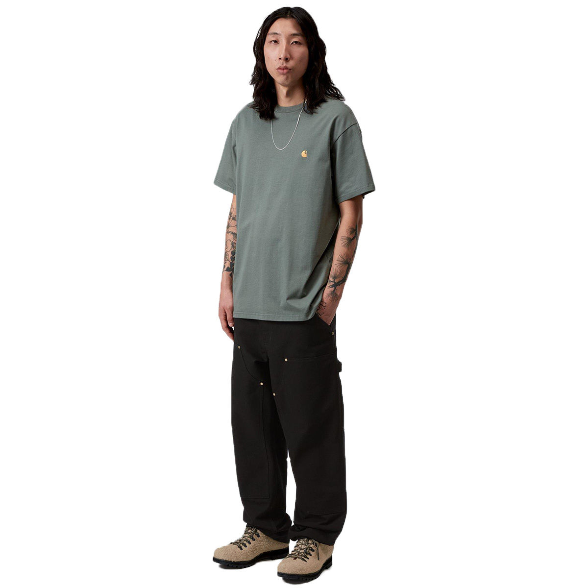 Carhartt WIP Chase T-Shirt Velvet Green/Gold