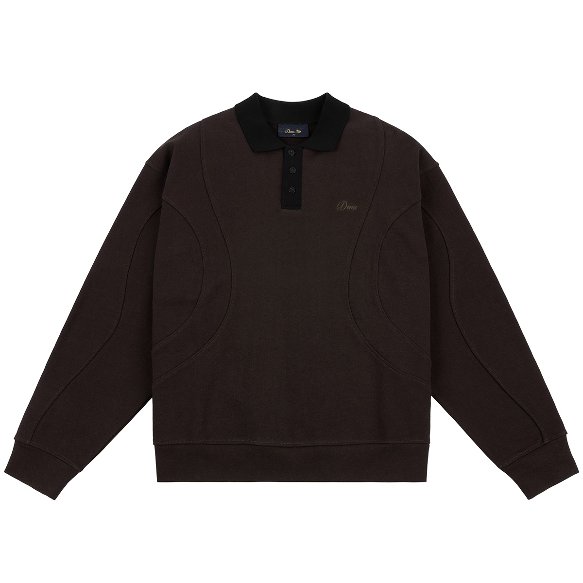 Dime French Terry Rugby Brown Dime French Terry Rugby Brown