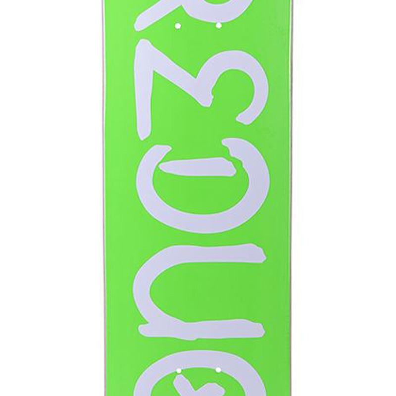 Preduce TRK Logo Team Medium Concave Skateboard Deck Neon Green/White 7.75