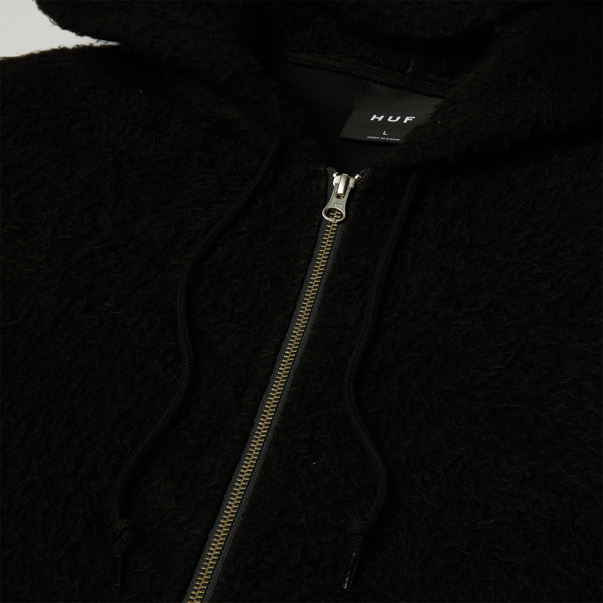 HUF Corso Heavyweight Full Zip Hooded Sweater Black
