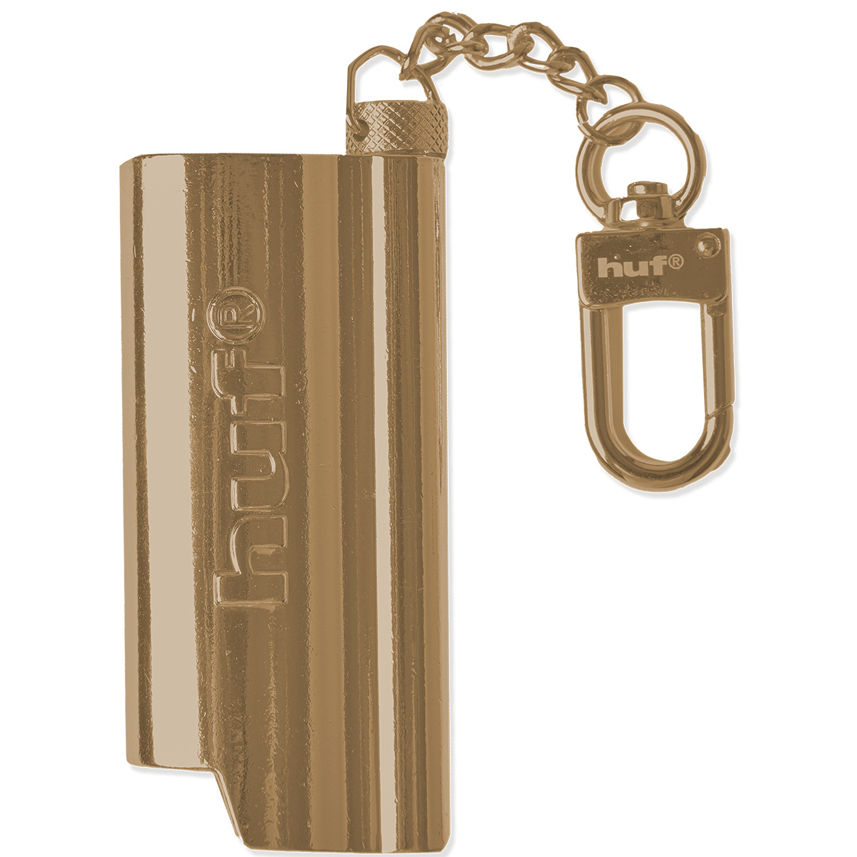HUF Burner Lighter Sleeve Keychain Gold