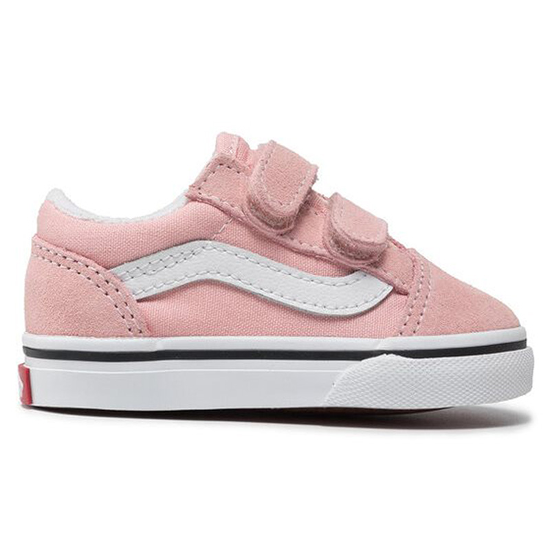 Vans Toddler Old Skool V Powder Pink/True White Vans Toddler Old Skool V Powder Pink/True White