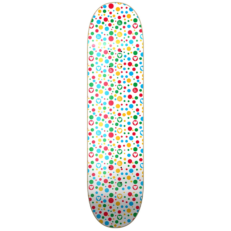Heart Supply Luxury Spots Skateboard Deck Green/White 8.25