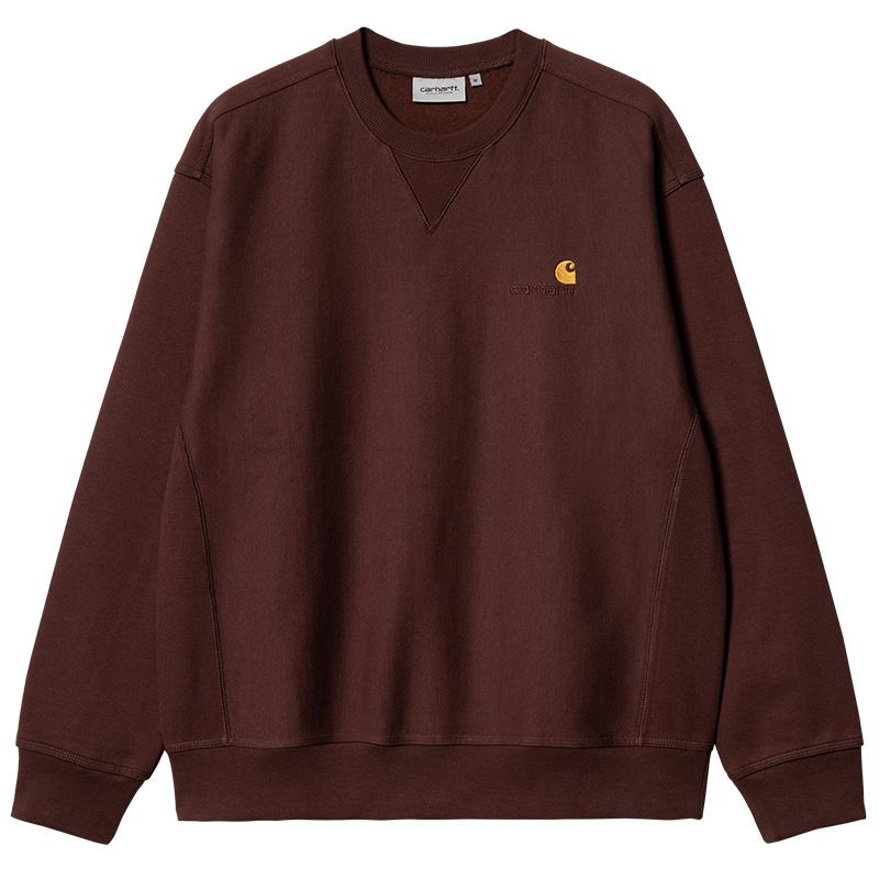 Carhartt WIP American Script Crewneck Sweater Ale Carhartt WIP American Script Crewneck Sweater Ale