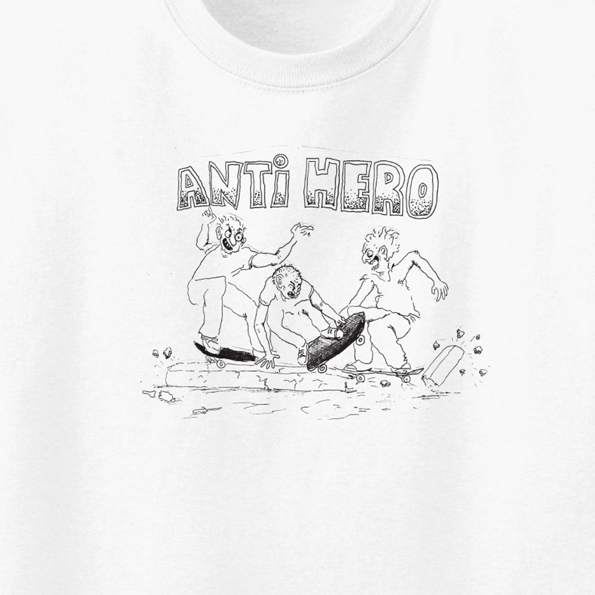 Anti Hero Curb Pit Ringspun T-Shirt White