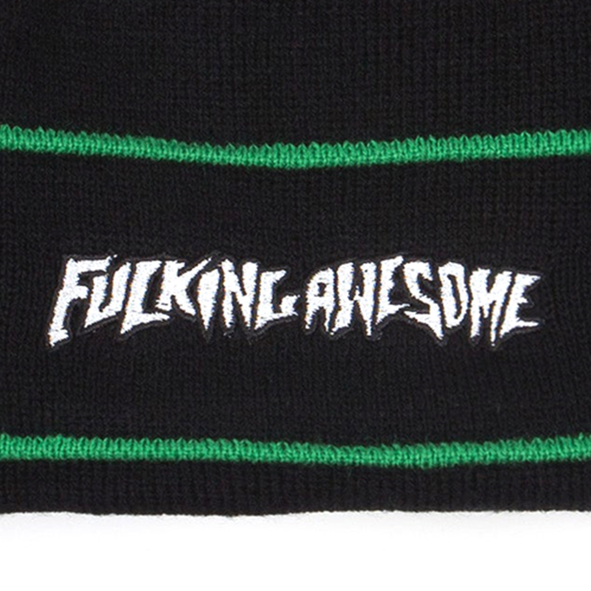 Fucking Awesome Little Stamp Stripe Beanie Black/Green