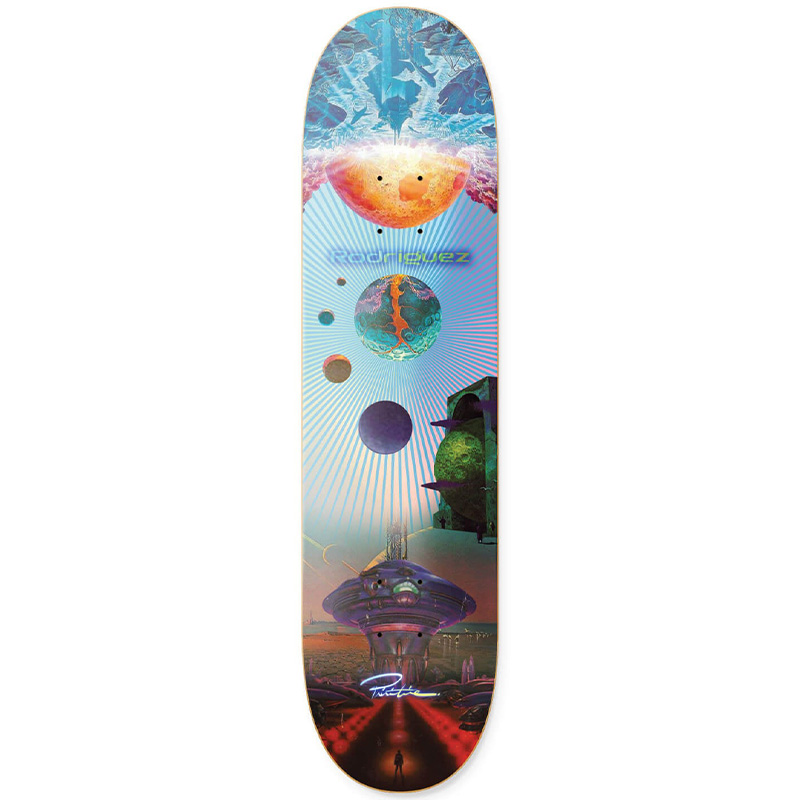 Primitive Rodriguez New Worlds Skateboard Deck 8.25 Primitive Rodriguez New Worlds Skateboard Deck 8.25