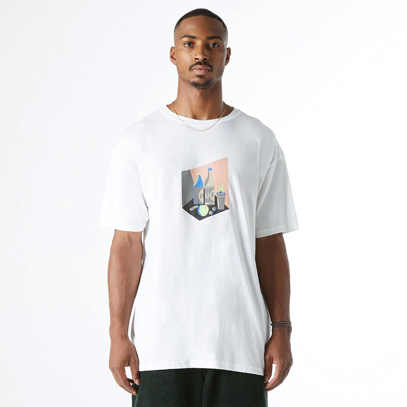 HUF Still Life Number 420 T-Shirt White HUF Still Life Number 420 T-Shirt White