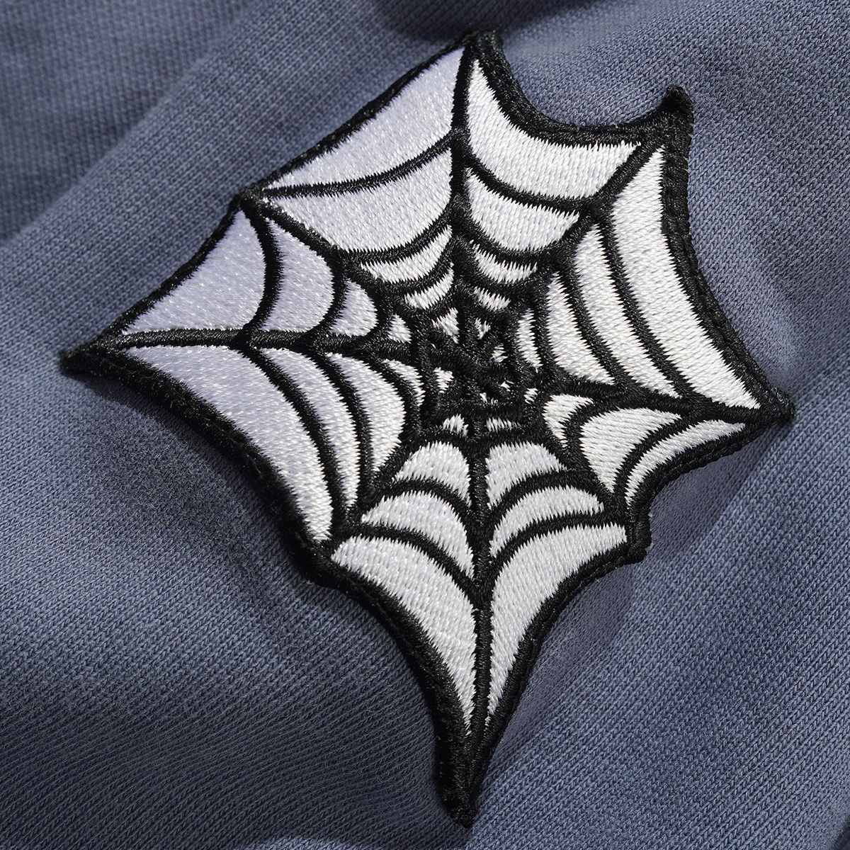 Cash Only Service Zip-Thru Hooded Sweater Washed Navy