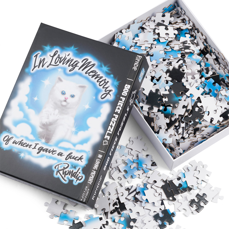 RIPNDIP In Loving Memory 500 Pc Puzzle Black RIPNDIP In Loving Memory 500 Pc Puzzle Black