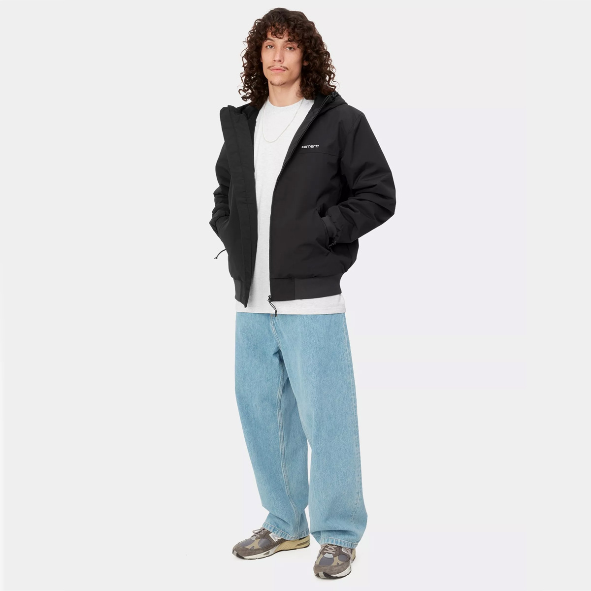 Carhartt WIP Hooded Sail Jacket Black/White Carhartt WIP Hooded Sail Jacket Black/White